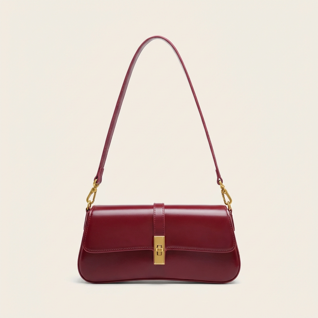 Vellegra Arin Leather Baguette Shoulder Bag