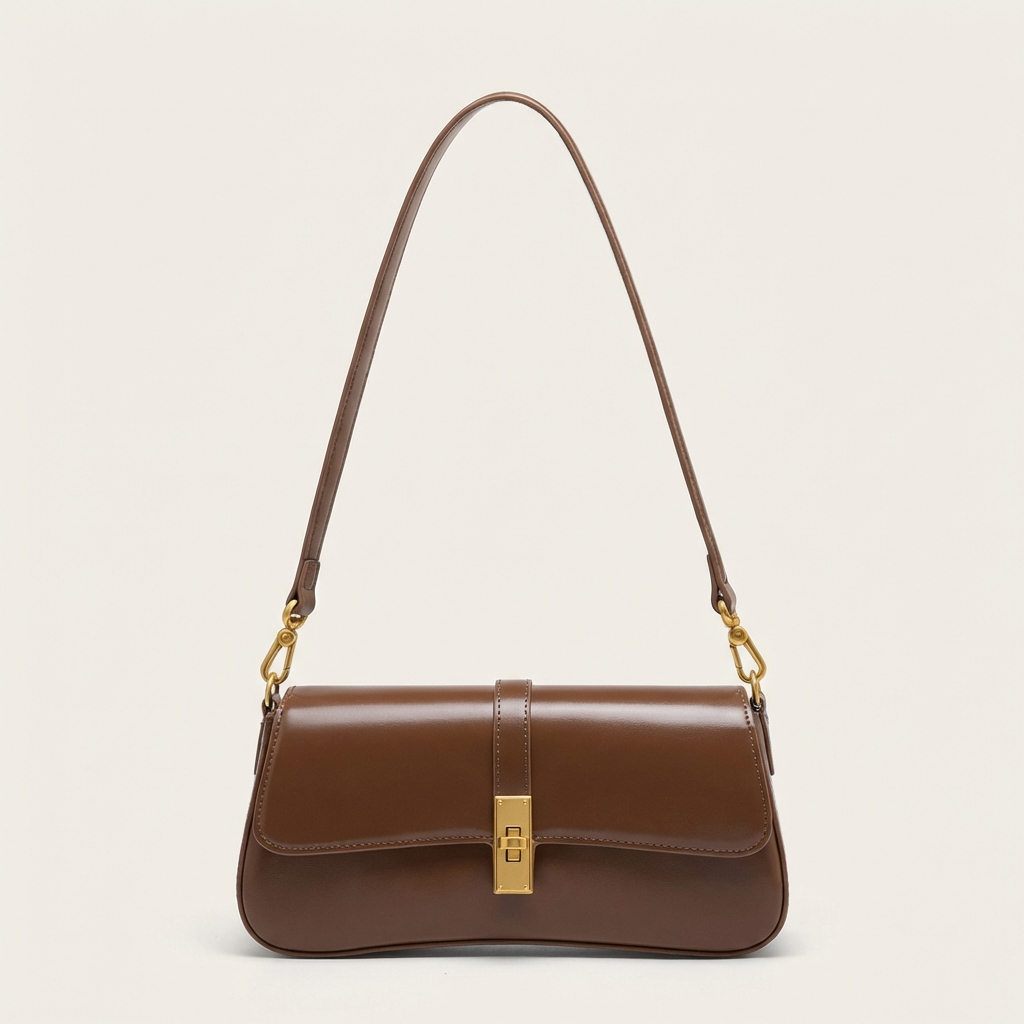 Vellegra Arin Leather Baguette Shoulder Bag