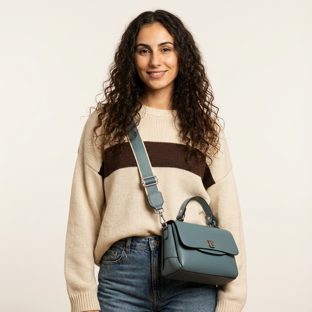 Alvienne Envelope Structured Leather Top Handle - Vellegra