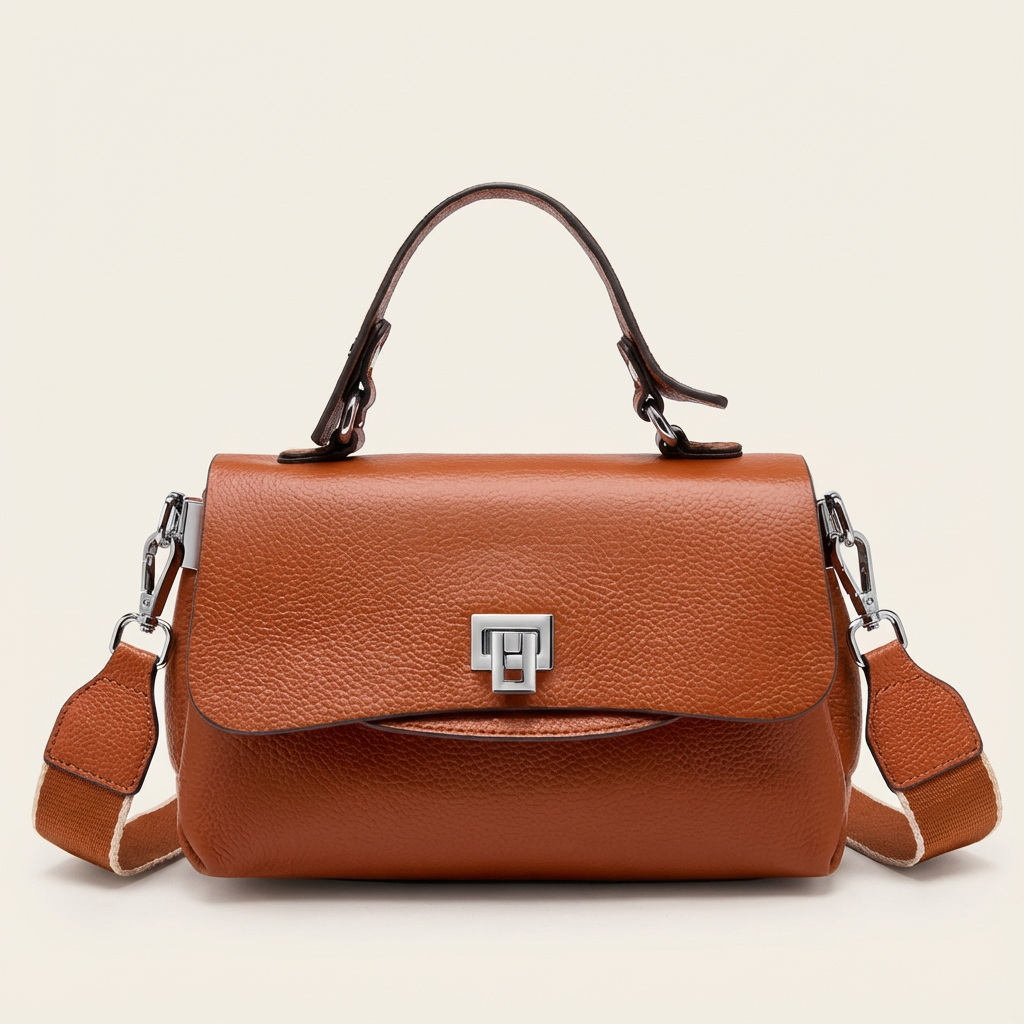 Alvienne Envelope Structured Leather Top Handle - Vellegra