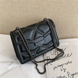 Lyra Rivet Flap Chain Bag - Vellegra