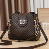 Monogram Flip Clasp Bucket Crossbody - VELLEGRA