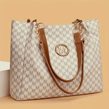 Monogram M Chain Shoulder Tote - VELLEGRA