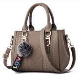 Pom Charm Stitch Panel Mini Tote - VELLEGRA
