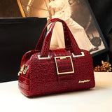 Melvara Lace Croc Boston Bag