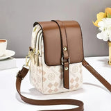 Multi-Zip PU Crossbody Bag for Everyday Essentials