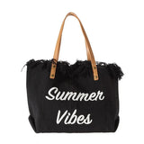 Summer Vibes Canvas Tote for Beach and Casual Days