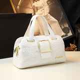 Melvara Lace Croc Boston Bag