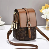 Multi-Zip PU Crossbody Bag for Everyday Essentials
