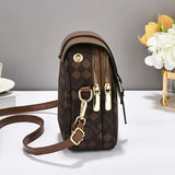 Multi-Zip PU Crossbody Bag for Everyday Essentials