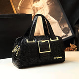 Melvara Lace Croc Boston Bag