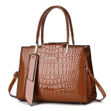 Serenova Luxe Croco-Print Tote Bag - VELLEGRA
