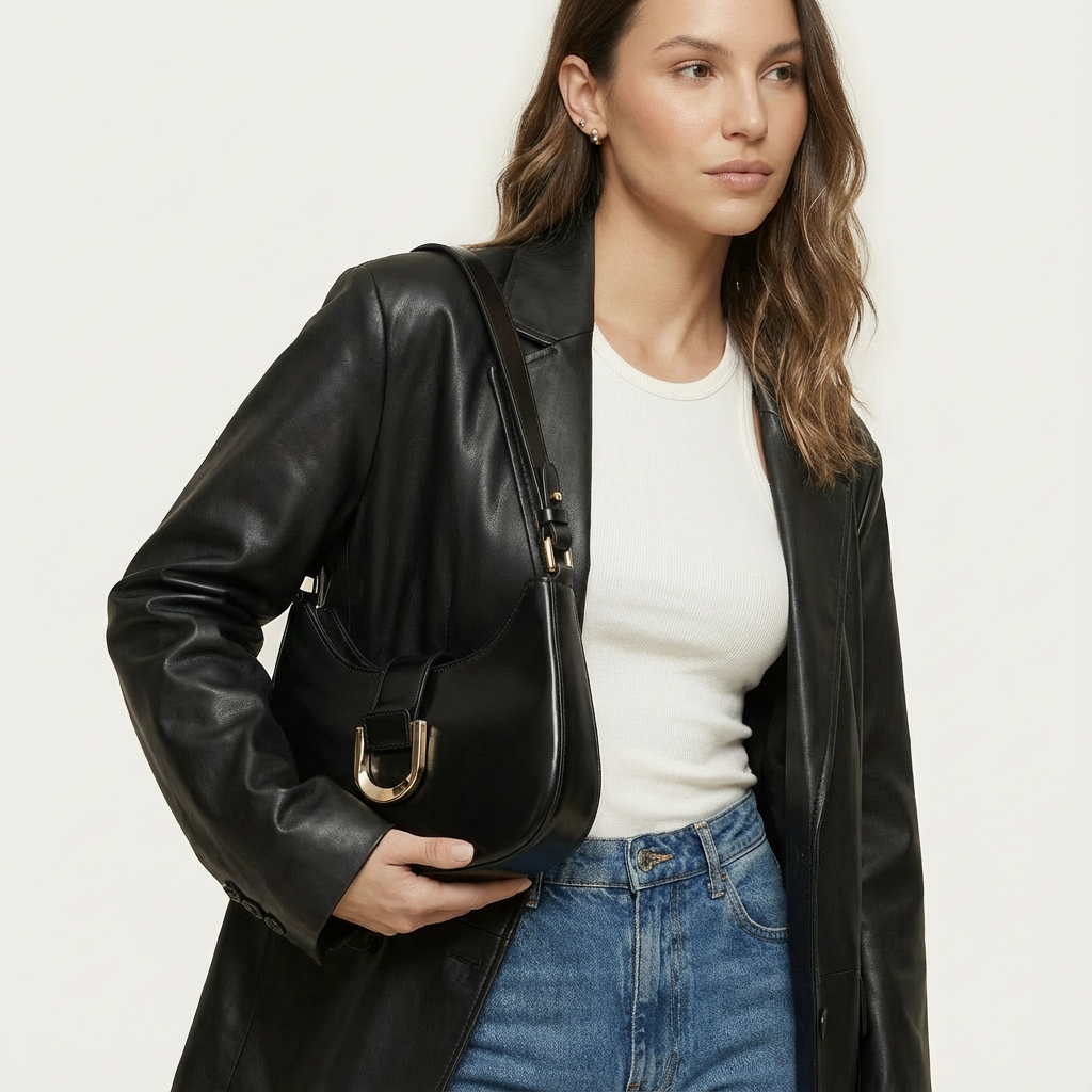 The Esmira D-Ring Shoulder Bag - Vellegra