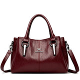 Triple Zip Soft Leather Shoulder Tote - VELLEGRA