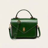 Vellegra Eldara Genuine Leather Top-Handle Crossbody Bag - Vellegra