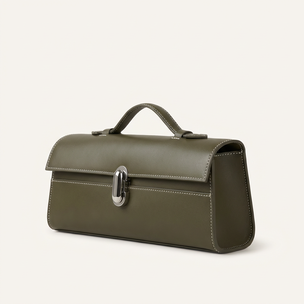 Vellegra Eloria Leather Baguette Bag - Vellegra