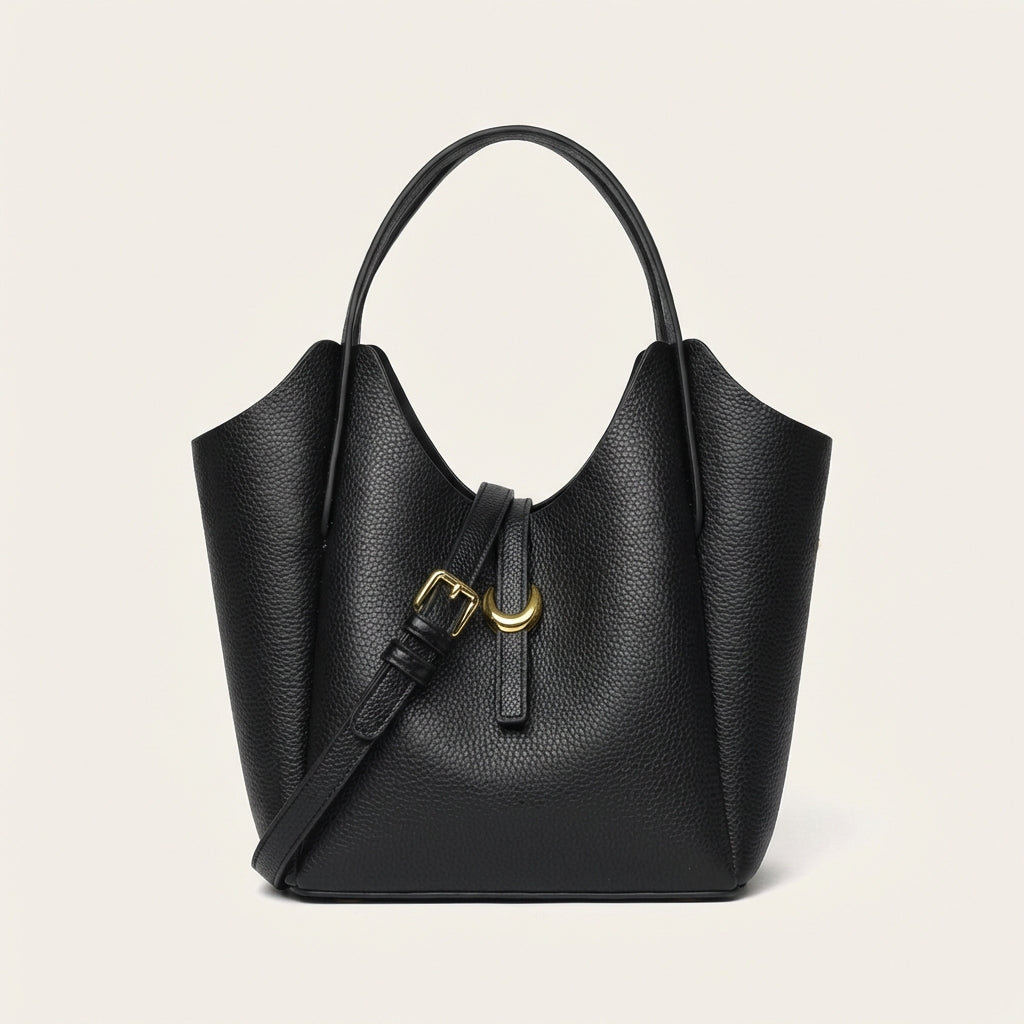 Vellegra Lyra Leather Bucket Bag - Vellegra