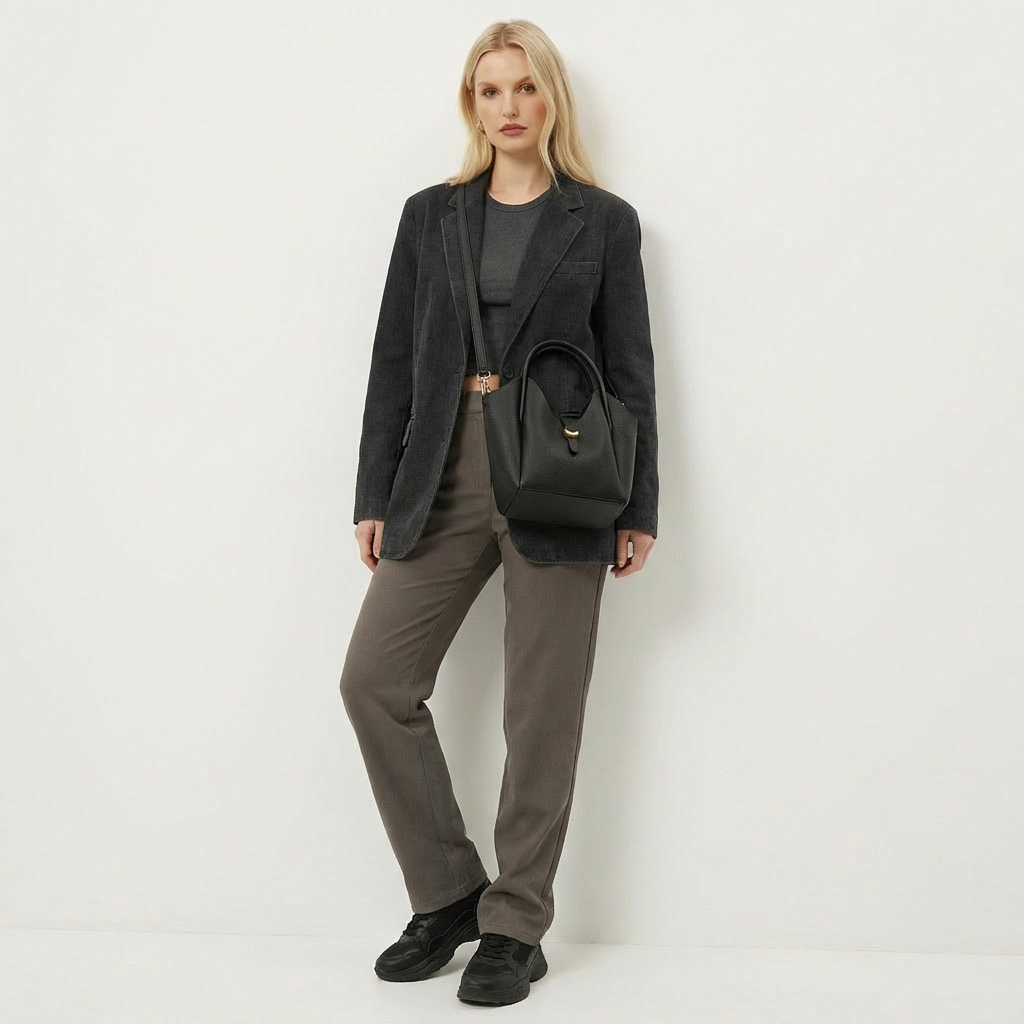 Vellegra Lyra Leather Bucket Bag - Vellegra