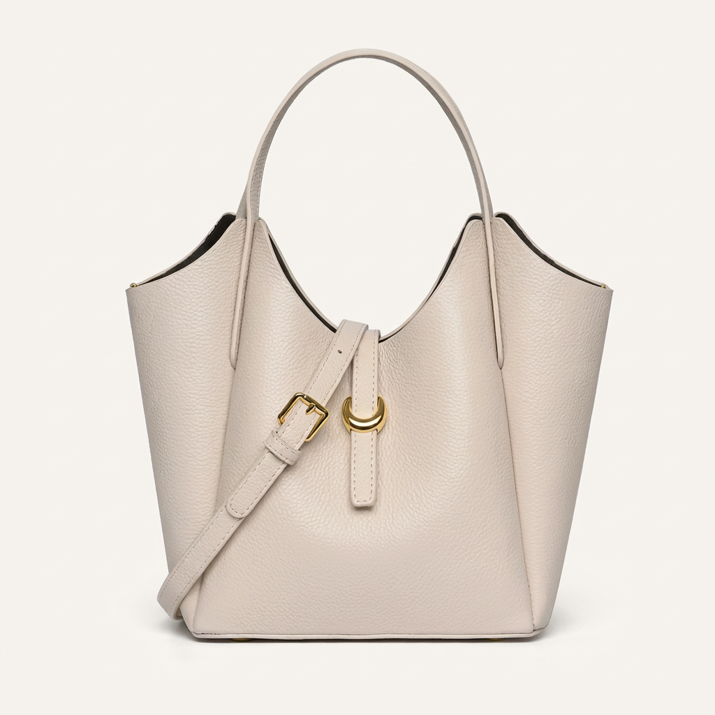 Vellegra Lyra Leather Bucket Bag - Vellegra