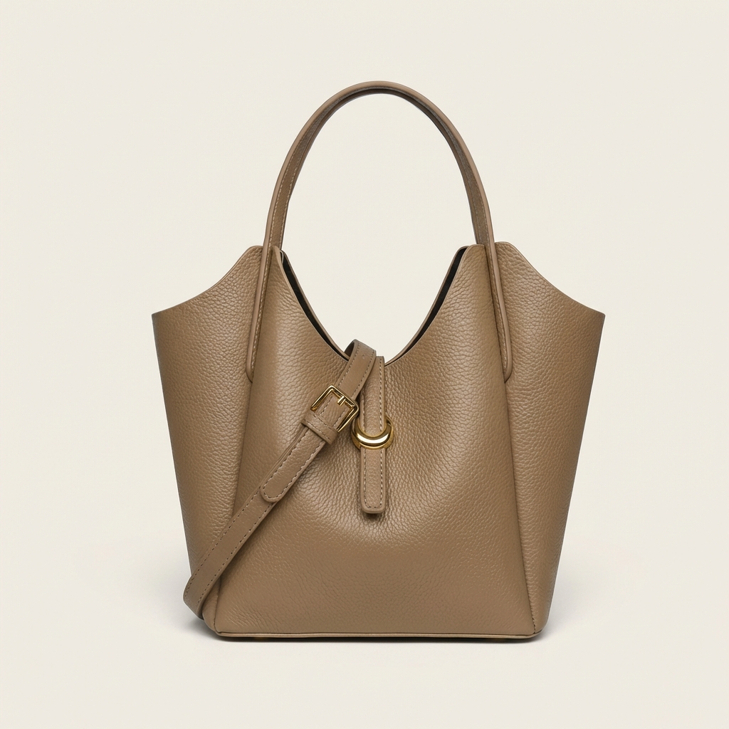 Vellegra Lyra Leather Bucket Bag - Vellegra
