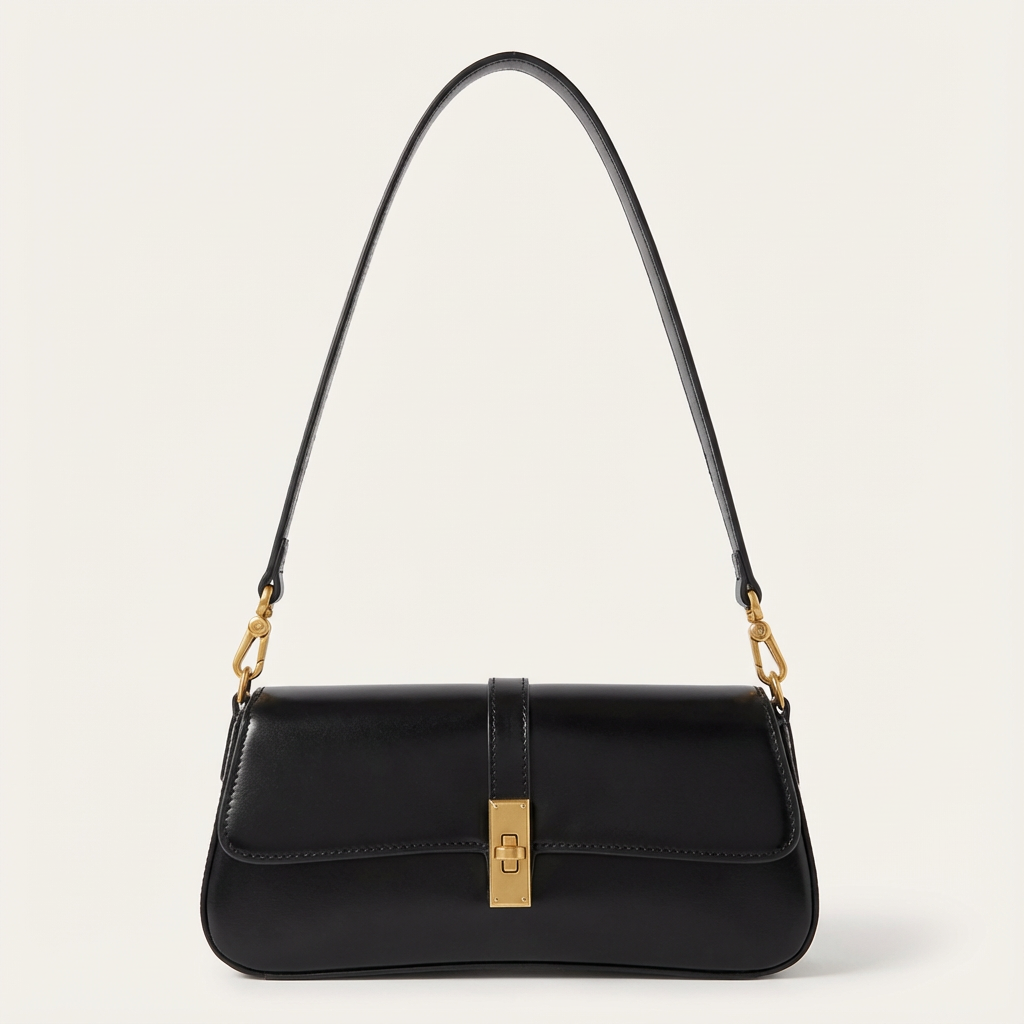 Vellegra Arin Leather Baguette Shoulder Bag