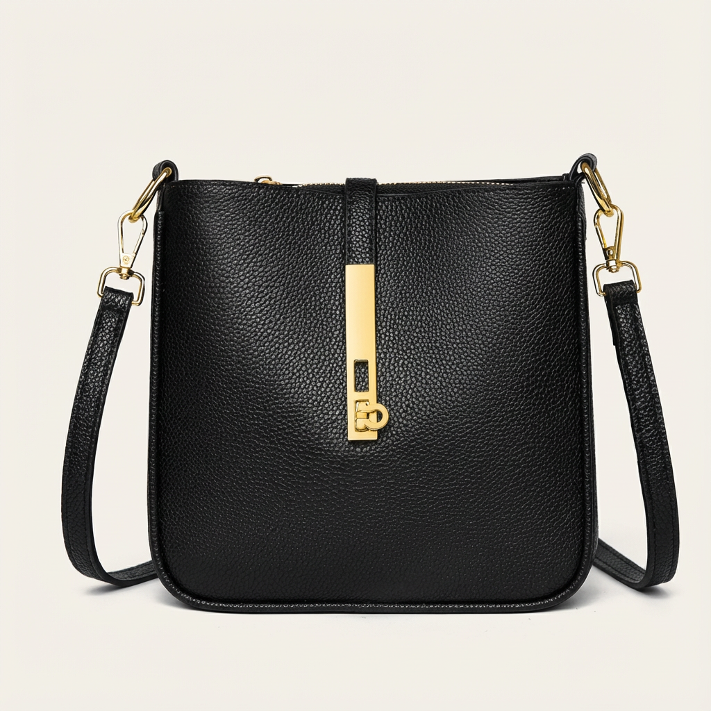Vellegra Elin Leather Bucket Crossbody Bag